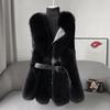 Gilet in Pelliccia Sintetica di Volpe ad Alta Fedeltà per Donna Sottile Versatile Moda di Alta Gamma Giovane Caldo Senza Maniche Cappotto Autunno/Inverno