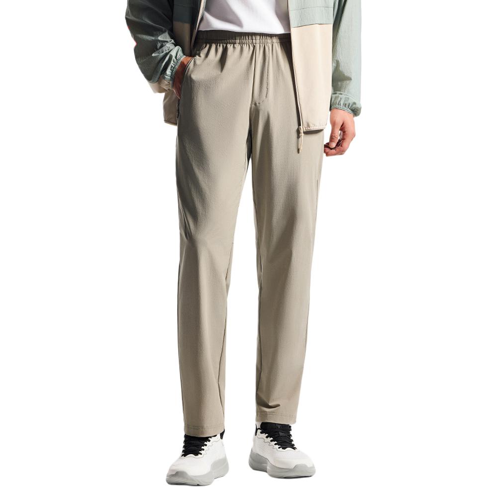 Anta Slim Fit Breathable Versatile Comfortable Casual Knitted Sports Pants Men bottoms Gray 152437502S-1