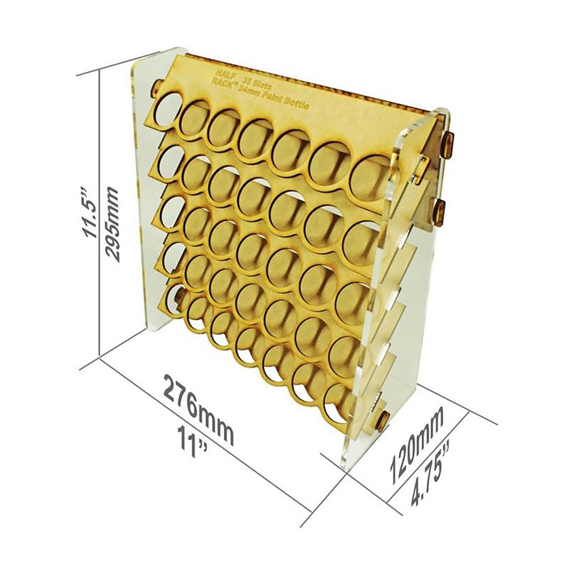 35 Slots Paint Bottle Rack 34mm Paints Holder Tool Holders Multi-Layer Wooden Organizer Storage Stand Cabinet