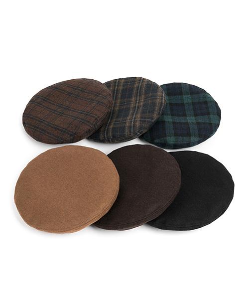 Waildeubeuligseu Wd Tartan Check Flat Beret (Brown)