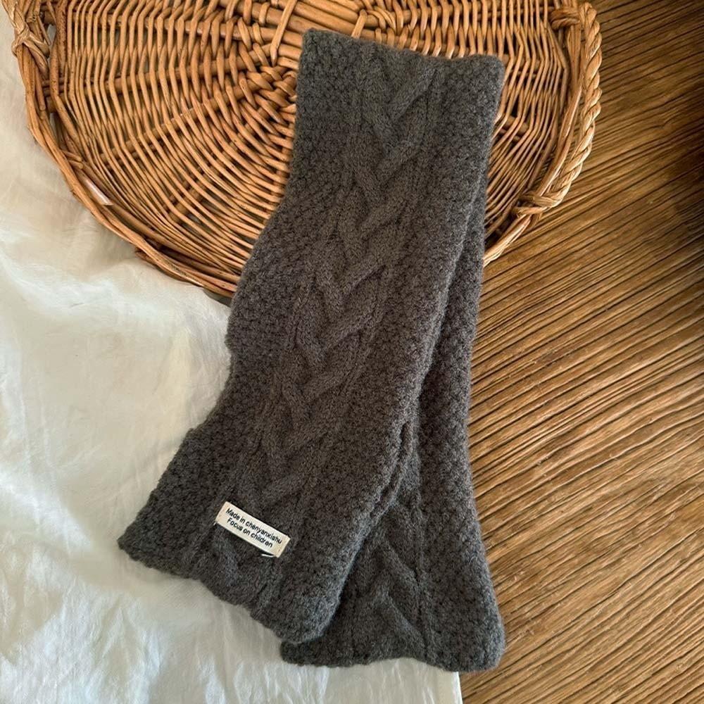 Trendy Children Knitted Scarf Elastic Winter Cross Muffler  for 2-8 Years Old