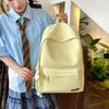 Women Lightweight Waterproof Backpack Solid Color Student Schoolbag