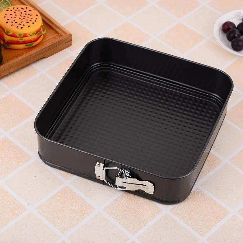 3Pcs Circular Square Heart-shaped Cake Embryo Mold Baking Tray Lockable Detachable Cake Embryo Baking Tray Kitchen Baking Tool