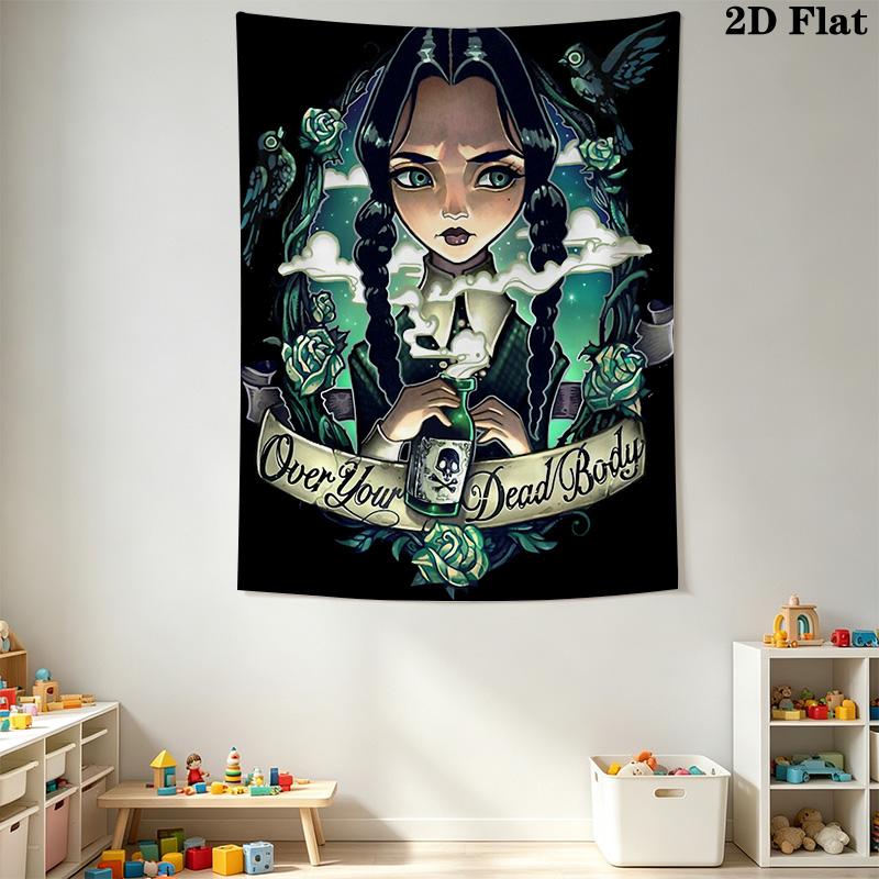Dark Girl and Mysterious Potion Pattern Home Decor Tapestry, Wall Hanging, Decorative RV Wall Cloth.ZGT0914126