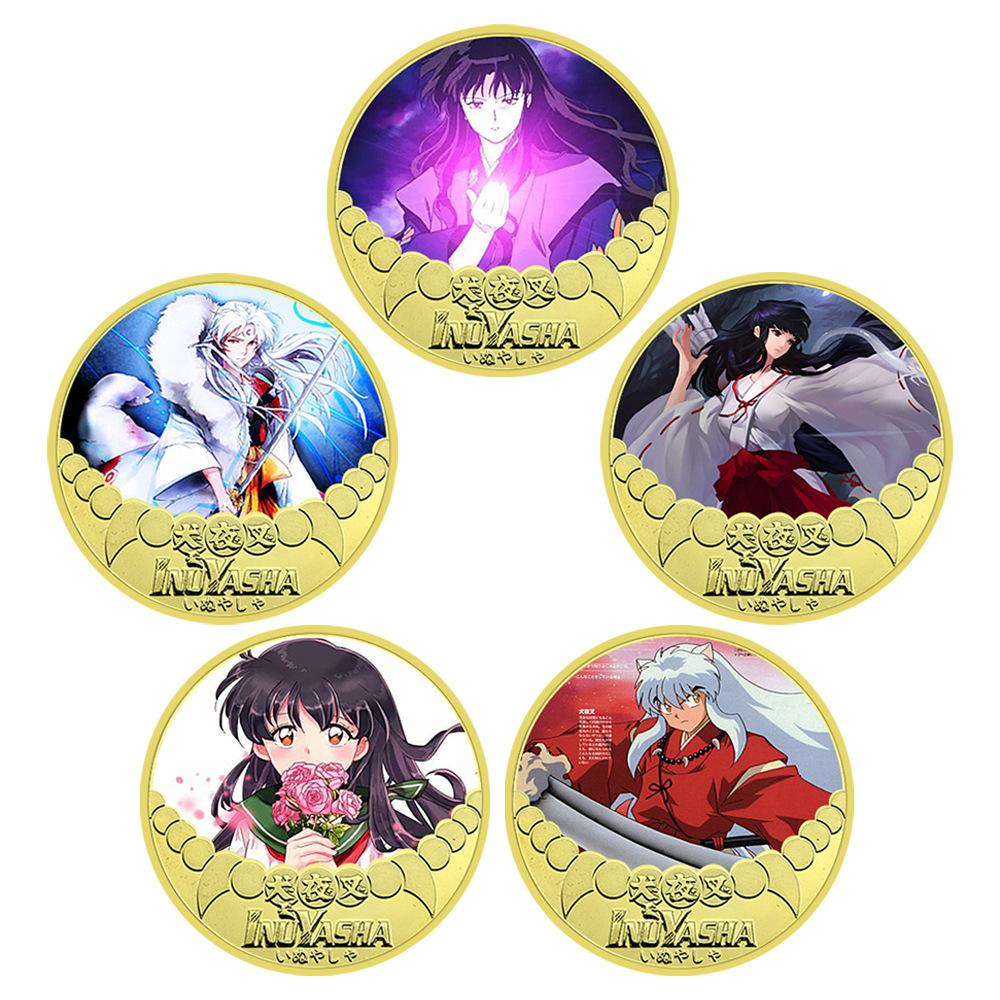 Japanese classic anime manga gold commemorative coin metal badge