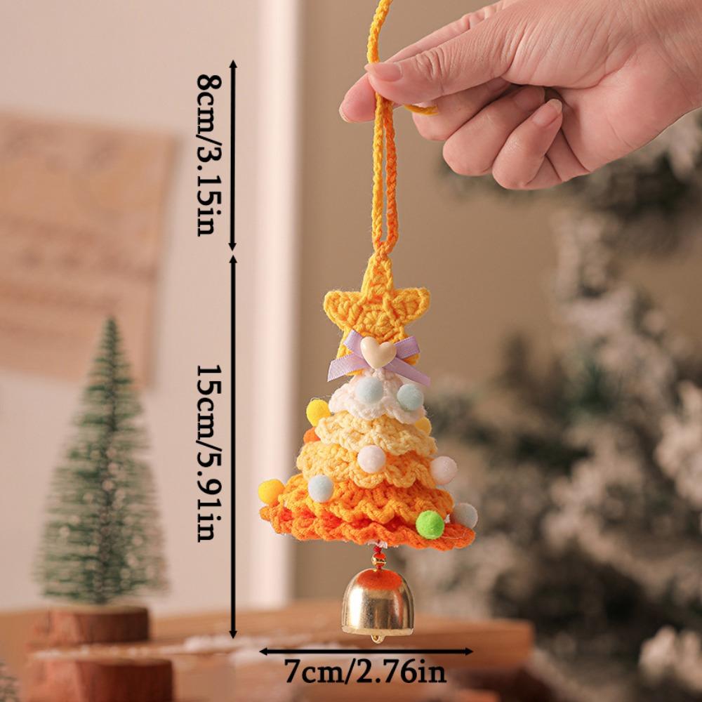 1ks Ručně háčkované vánoční ozdoby na stromeček Háčkované vánoční ozdoby se zvonkem Ozdoba na vánoční stromeček Háčkovaná mini vánoční dekorace