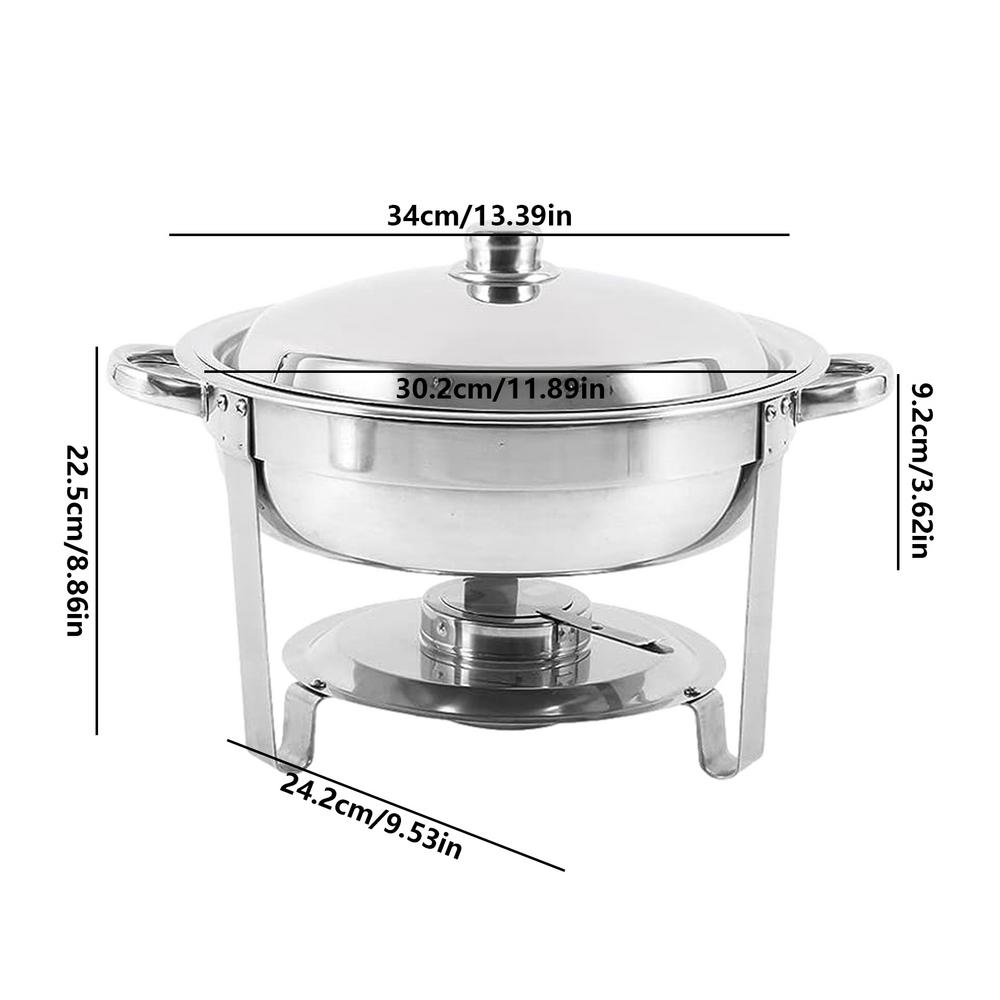 Chafing Dish Buffet Set Stainless Steel Buffet Chafer Buffet Servers With Lid & Holder Set Of 4 Detachable Food Trays Buffet