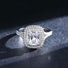 Modian Female Rectangle Clear CZ Ring Classic 925 Sterling Silver Wedding Engagement Rings For Women Fine Jewelry