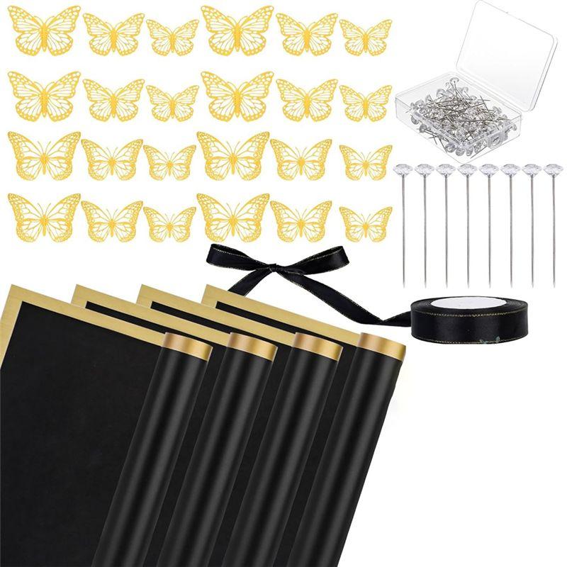 Good-40 Sheets Flower Wrapping Paper Set Flower Bouquet For Mother's Day Wedding Birthday Graduation DIY Gift