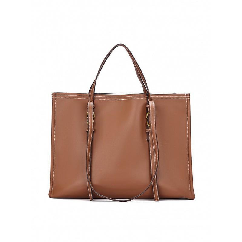 Z-family Women's Bag 2025 New Style Stitching Decoration Large Capacity One-shoulder Portable All-match Tote
