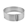 Adjustable Cake Ring for Baking 430 Stainless Steel 6-30cm Telescopic Mousse Ring Rustproof with Scale 3D Cake Baking Molds