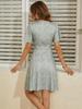 Summer Floral Wrap V-Neck A-Line Dress for Women