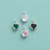 A2691 Fashion Hot Sterling Silver Charm Heart Crystal Zircon Pave Charm Necklace Bracelet Pendant for Jewelry Diy
