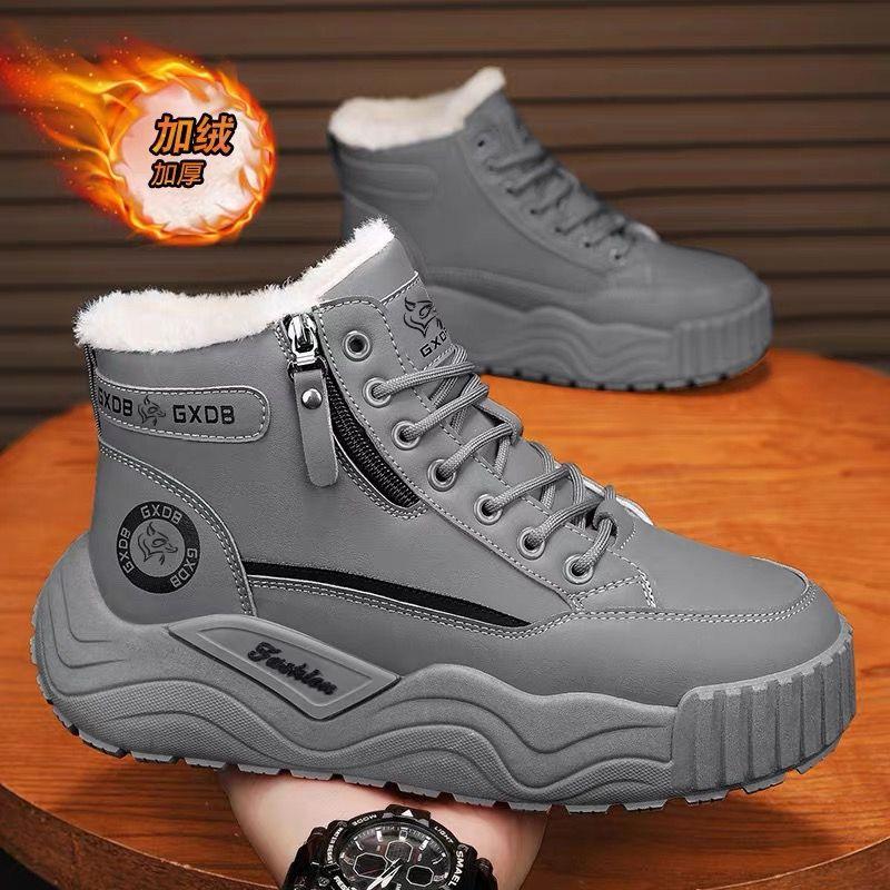 Men's Shoes Winter 2026 New Snow Boots Piled Thickened Warm Cotton Boots High Top Cold and Non-slip Cotton Shoes Winter Shoes