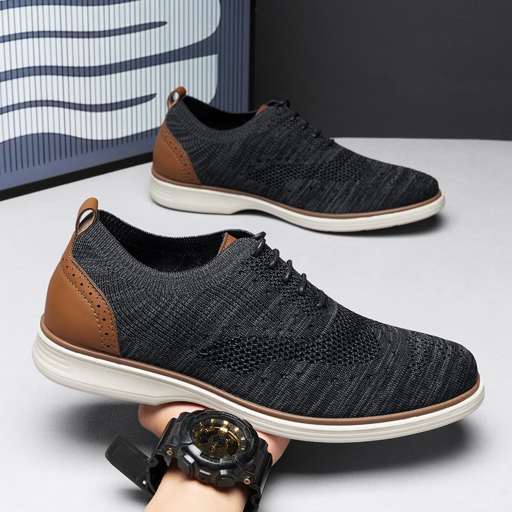 Sports shoes men's 2025 summer business casual shoes lightweight soft soled formal shoes wide soled