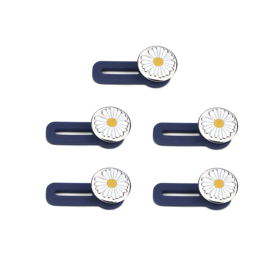 5Pcs Metal Button Extender for Pants Jeans Free Sewing Adjustable Retractable Waist Extenders Button Waistband Expander