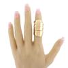 Anime Punk Style Fashion Simple Geometric Metal Texture Armor Finger Activity Ring Hand Jewelry Joint Ring
