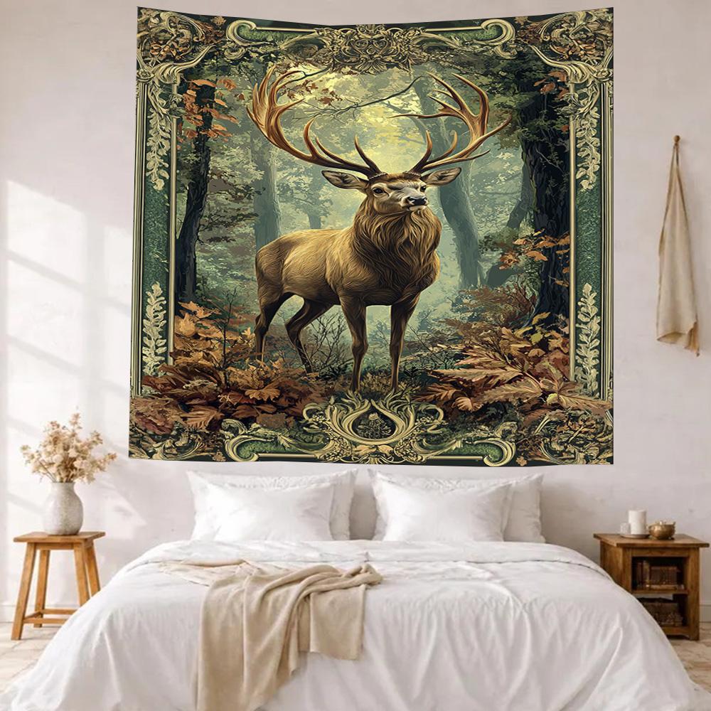 Deer Wall Decor Tapestry Art For Pet Memorial Birthdaywedding Party Backdrop Family Gift
