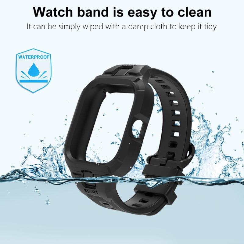 Upgrades Silicone Replacement Band Soft Adjustable Wrist Strap Comfortable Wristband Simple Installs for Watch 4