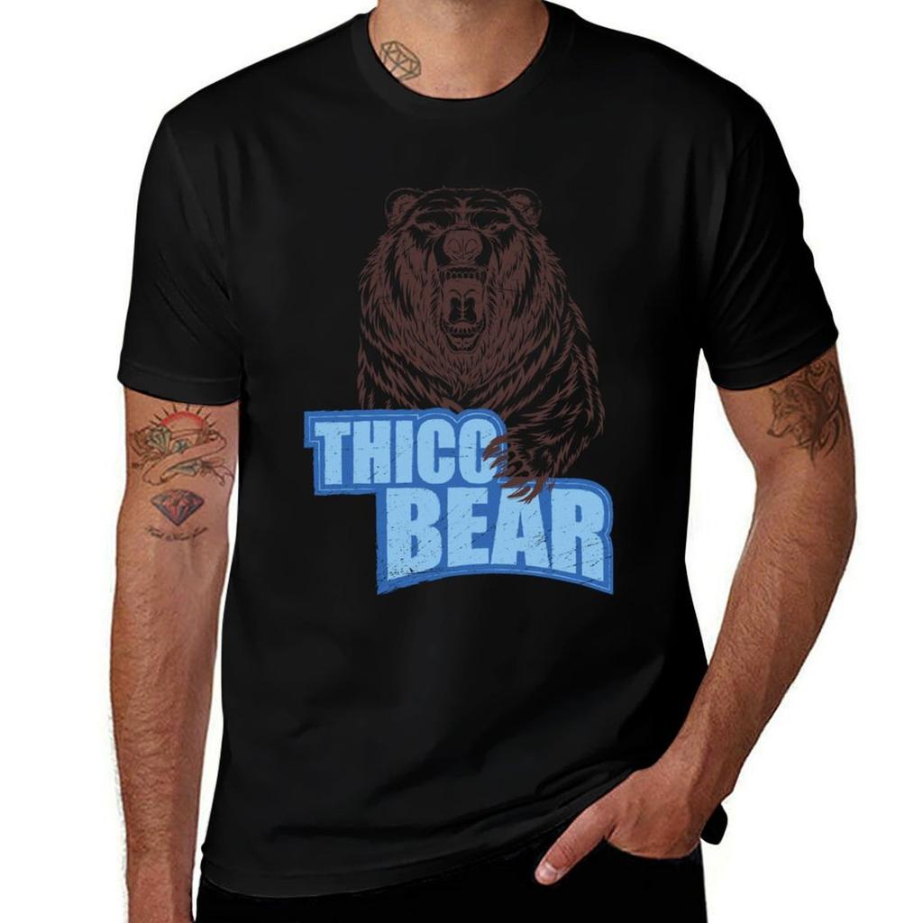 Thicc Bear Blues Tshirt Dry Fit Athletic Short Sleeve Shirt