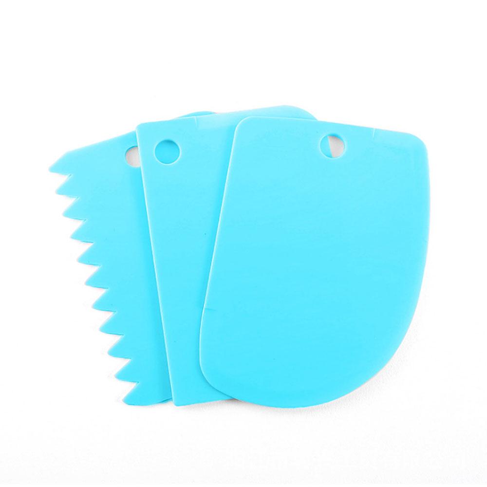 Silicone World 3PCS/Set Dough Cake Cutter Slicer Spatula for Cake Cream Scraper Pasty Cutters Scraper DIY Cake Decorating Tools