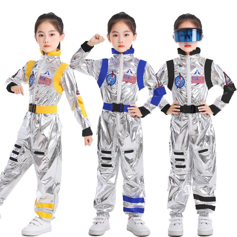 Kids' Silver Astronaut Jumpsuit - Space Suit Costume for Stage, Play, or "The Wandering Earth" COS Performance