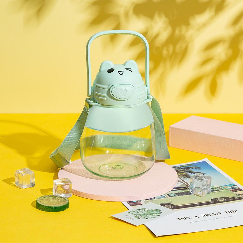 

Детский летний большой живот чашка высокая симпатичная соломенная чашка медведь мужской и женский термостойкий питьевой чайник