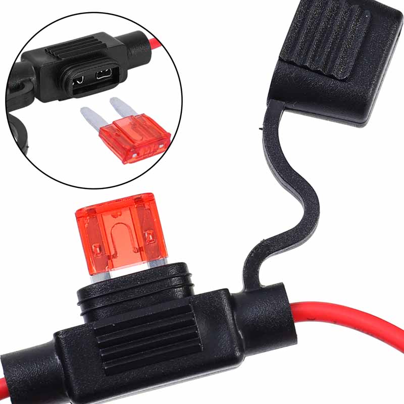 10pcs/ 5pcs In Line Car Mini Adapter Plug-In Fuse Holder Splash-proof for 12V 30A Wire Cutoff Switch Socket Damp Proof Splash