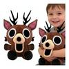 Deer Plush Toy 15cm/25cm Dark Motif Mascot Soft Body Pillow Horror Style Doll Room Decoration Birthday Christmas Present (Length 25cm)