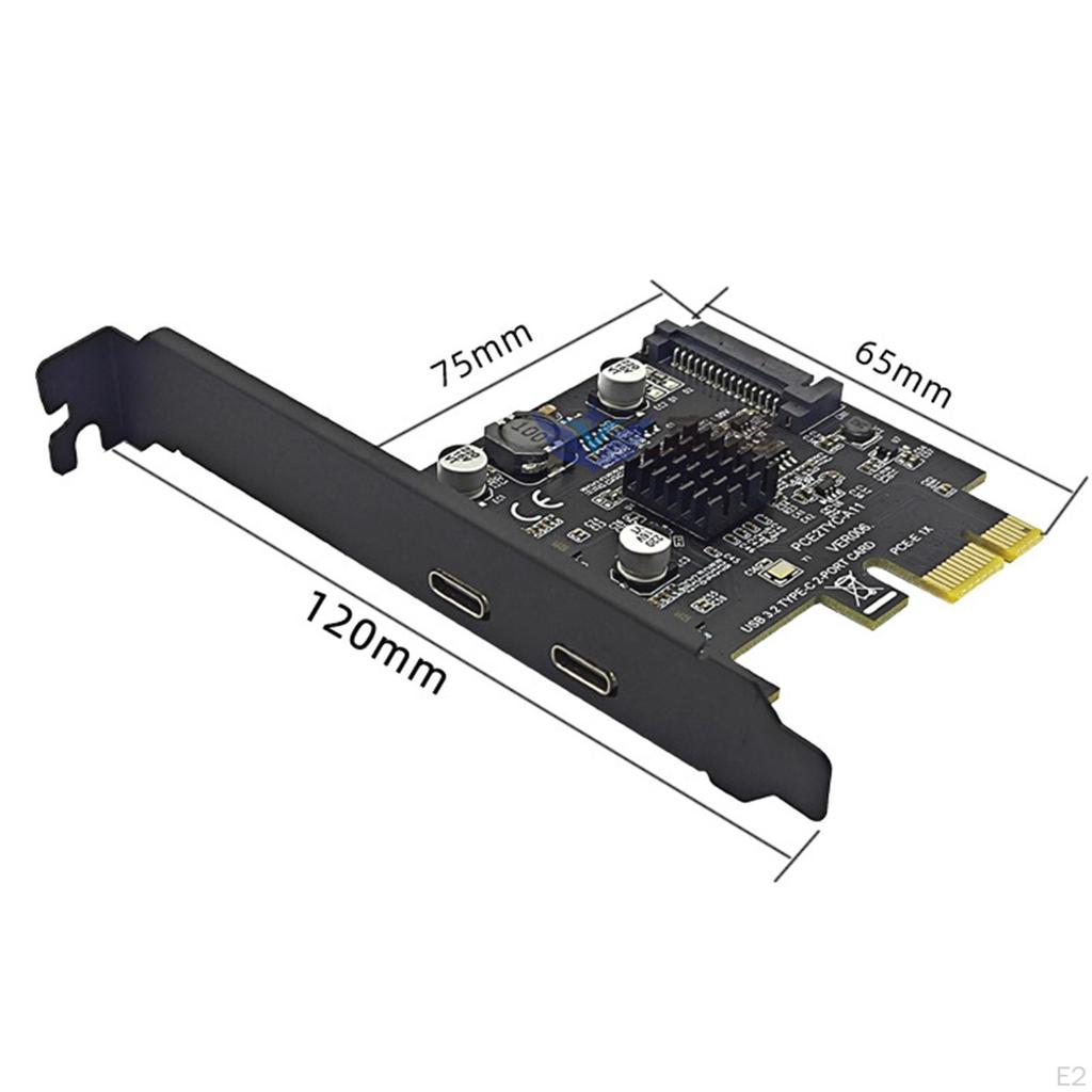 USB3.2 Dual-Port Typ C PCI E Erweiterungskarte Professioneller Praktischer Installationsadapter