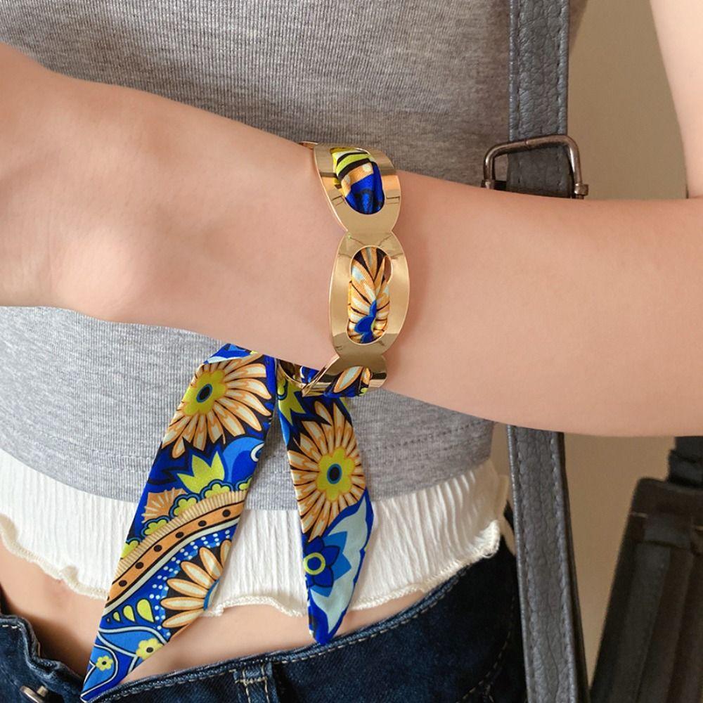 Exaggerated Ethnic Style Wristband Europe American Style Bohemian Scarf Bangle  Decoration