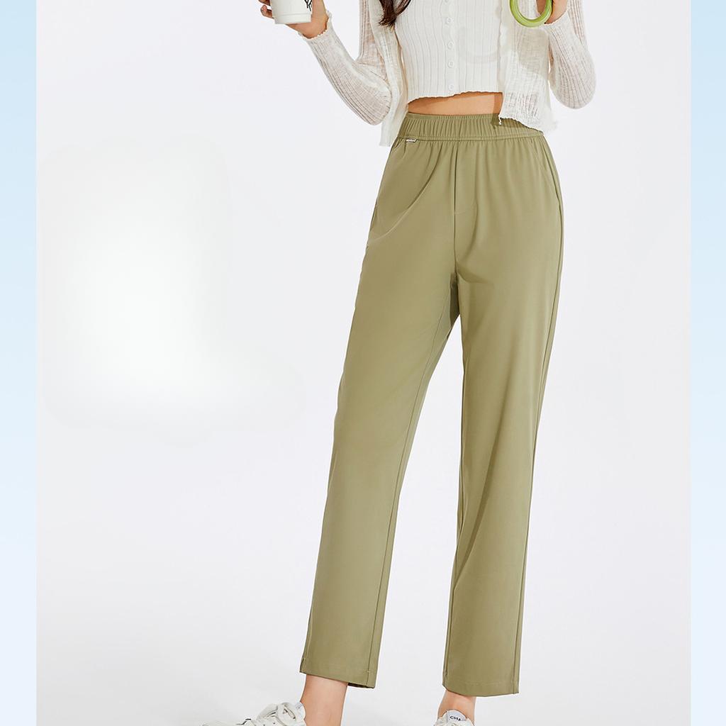 Dámské kalhoty volné barvy Cool Feeling Quick Dry Ležérní kalhoty s kapsami Chinos