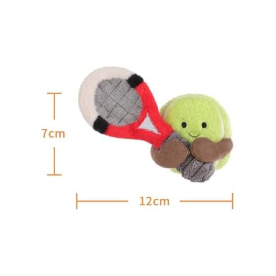 Peluche Apricot Lamb Happy Tennis, Morbido, Carino, Soffice Happy Tennis 12cm per Bambini e Bambine