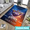 Custom NameSuns Basketball Artwork Carpet, Indoor Rug, Chair Rug, Living Rooms, Doormat Made From Polyester Home Decor Birthday Christmas Gifts