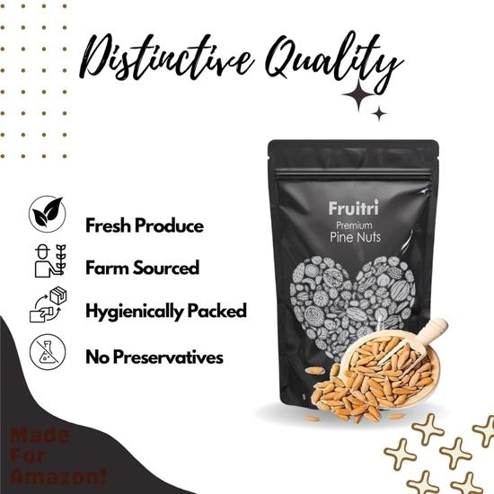 Fruitri Premium Pinjekjerner Hele, Chilgoza stor størrelse (100 g)