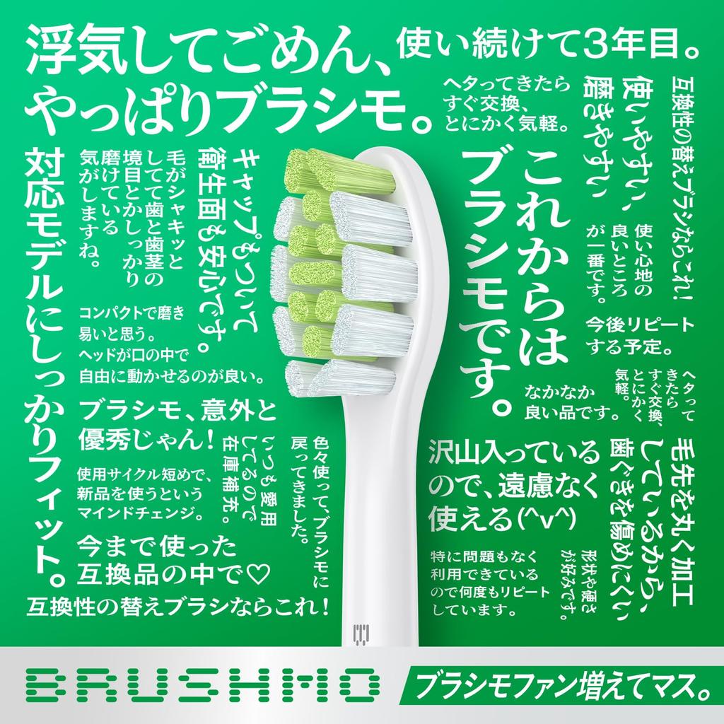 Now Available At Dental Clinics In Brushmo Compatible Replacement Brush Heads for Philips Sonicare Electric DiamondClean Premium Brush Regular Pack of