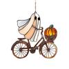 Halloween Ghost Ride Ornament with Lanyard Solar Trap Witch Hat Pumpkin Passenger Hanging Pendant Sun Catcher