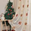 French Living Room Bedroom Bay Window Balcony Screen Curtain Cotton And Linen Embroidered Curtain Finished Christmas Window Screen Printed Curtain