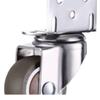 1/1.25/1.5/2 In Heavy Duty Rubber Swivel Castor Wheel Trolley Furniture Caster Free Fitting with 2 Braked Double Bearing