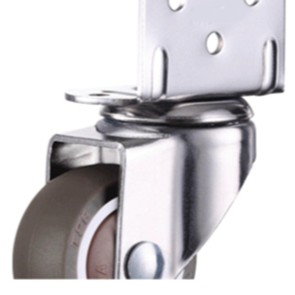 1/1.25/1.5/2 In Heavy Duty Rubber Swivel Castor Wheel Trolley Furniture Caster Free Fitting with 2 Braked Double Bearing