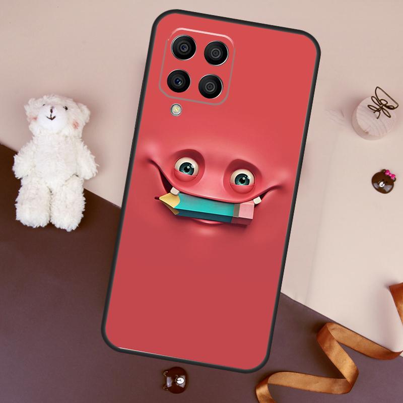 3D Funny Face Cute Case For Samsung Galaxy M32 M52 M14 M54 M13 M33 M53 M56 M36 M16 M31 M11 M12 M35 M55 M15 M06