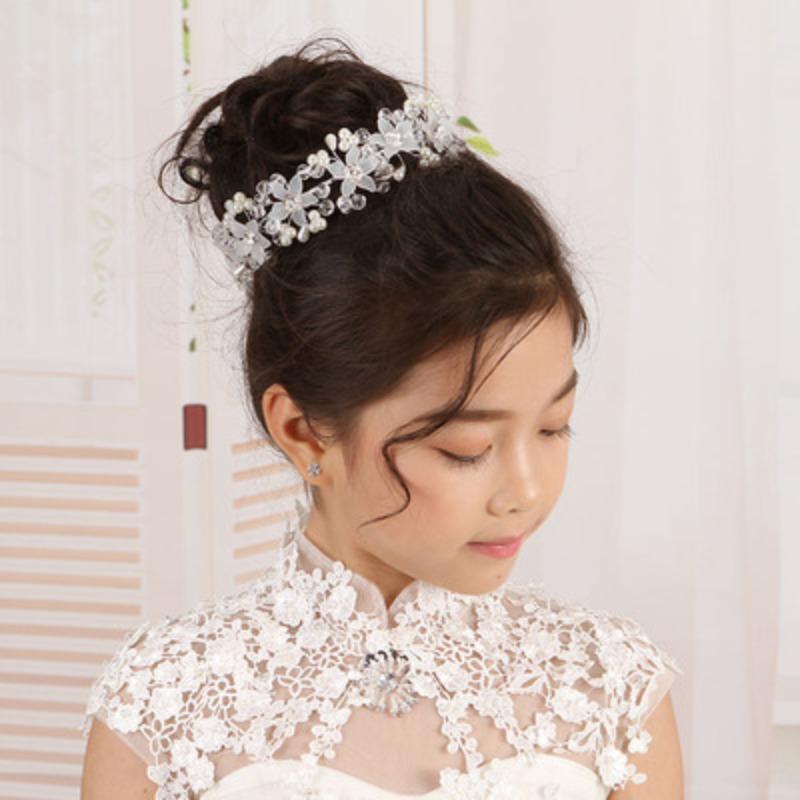 Children's Crown Metal Rhinestone Crown Catwalk Performance Headband Princess Birthday Party Headband Headband