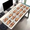 Large Multi-Size Non-Slip Rubber Base Capybara, Cute, Expressions Mouse Pad, Stitched Edges Keyboard Desk Mat for School, Office, Home, Gift