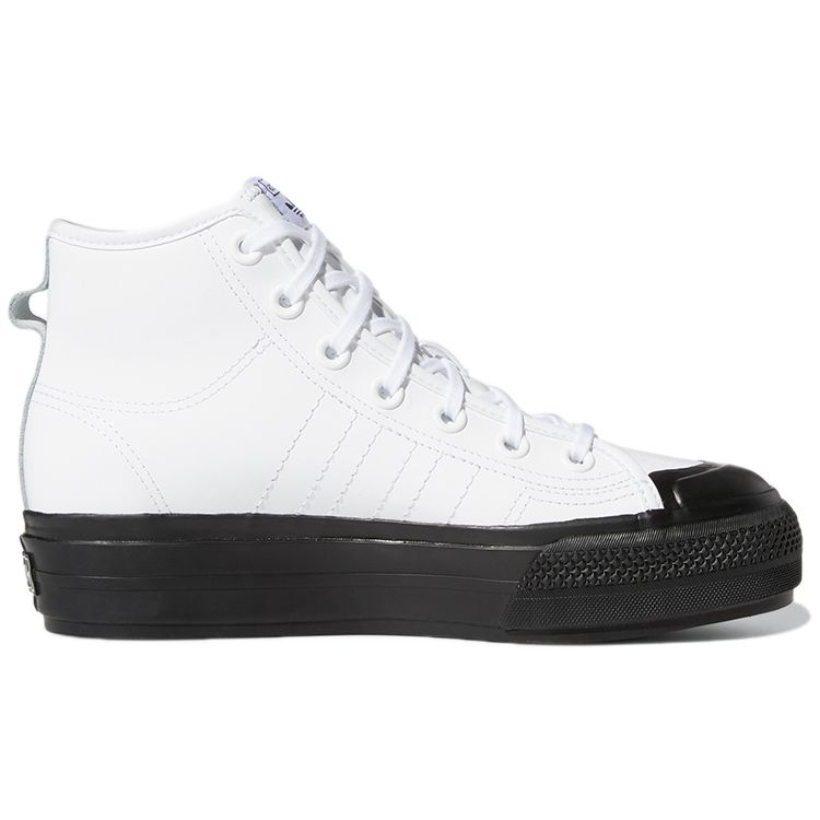 Adidas Nizza RF Platform Mid White Black Women Sneakers Cloud-White Core-Black FY7606