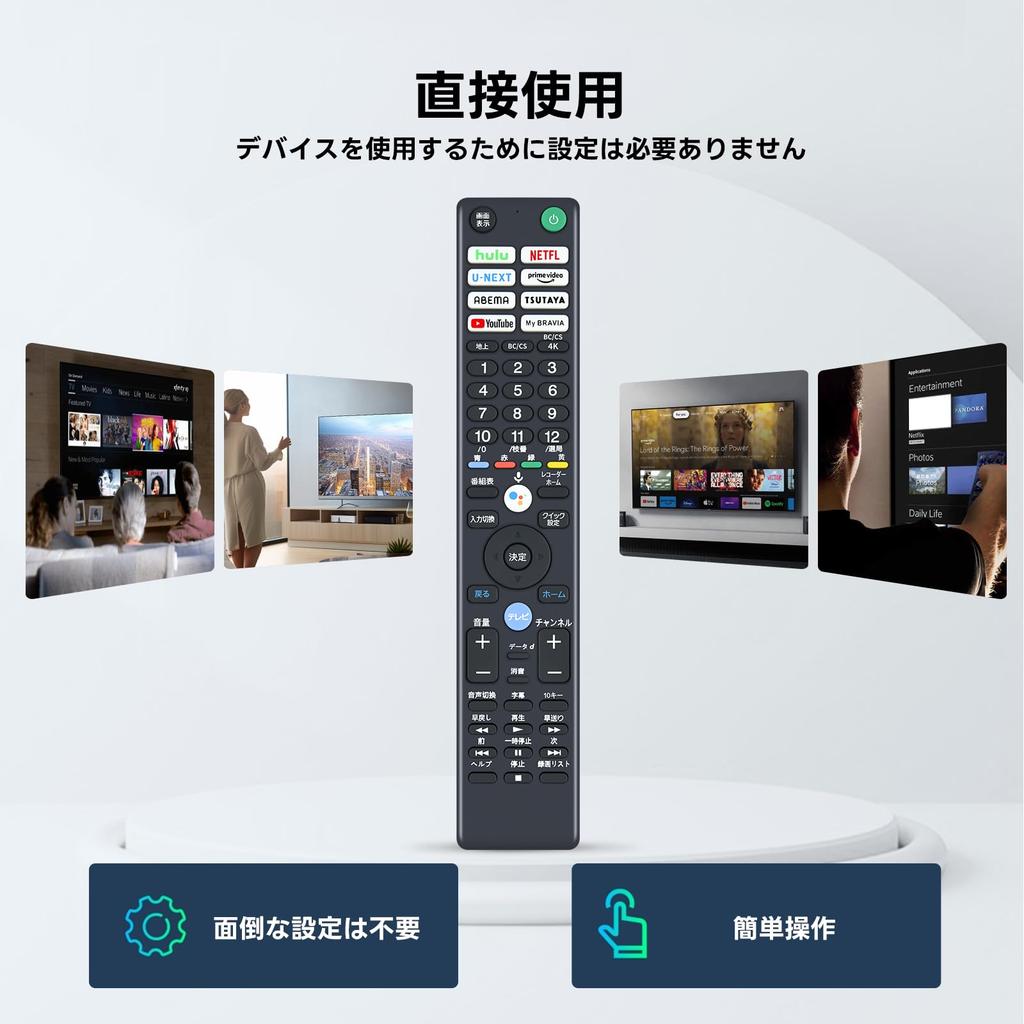 TV Remote Control Sony Compatible Remote Control Bravia Remote Control with Voice Function Compatible with 95J RMF-TX431J XRJ-55X90J XRJ-55A90J
