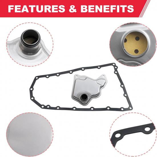 RE0F10D JF017E Transmission Filter Oil Pan Gasket Kit Fit For Nissan Altima Maxima Quest Murano Pathfinder Infiniti Qx60 Replaces# 31728-29X0D