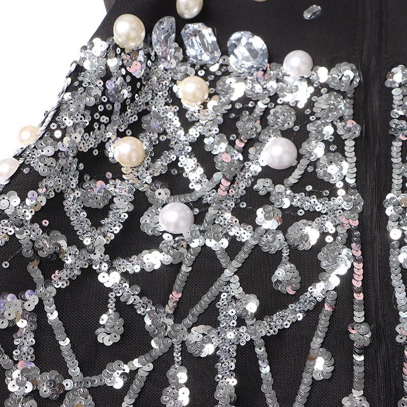 2025 Summer Socialite Style Rhinestone Waist-Slimming Outerwear for Women