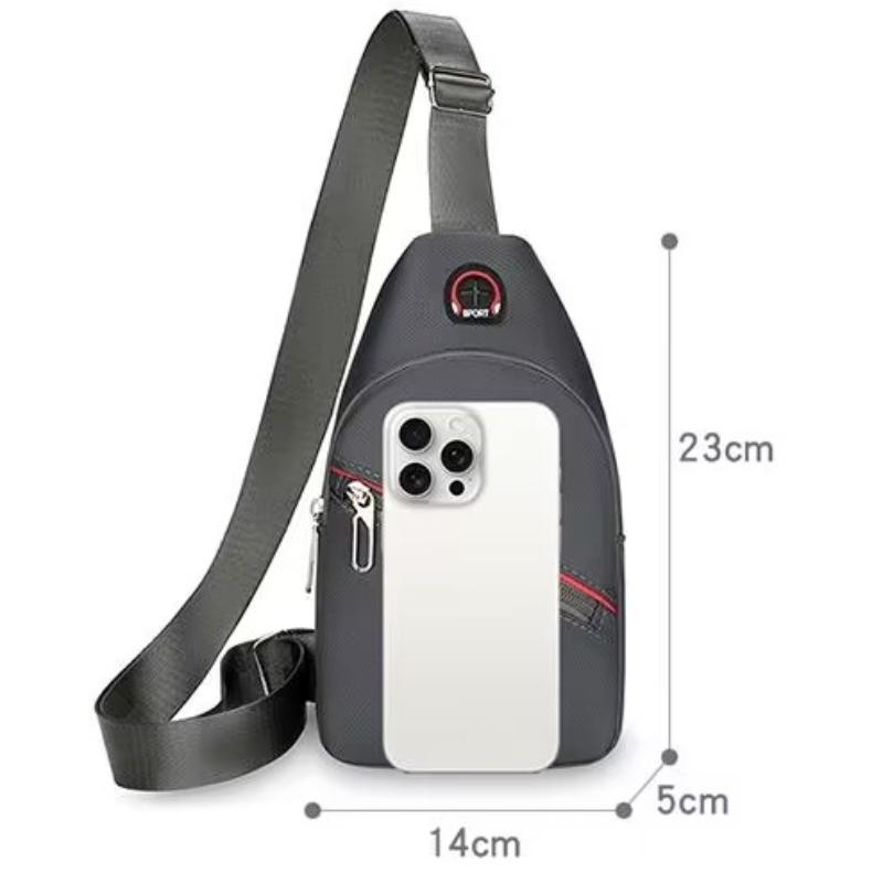 Waterproof Portable Outdoor Travel Fashion Men'S Small Chest Bag Sporty Large Capacity Lightweight Shoulder Bag Trend Leisure.