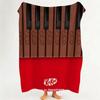 Snack K KitKat Throw Flannel Throw Blanket Suitable for Sofa Living Room Bedroom