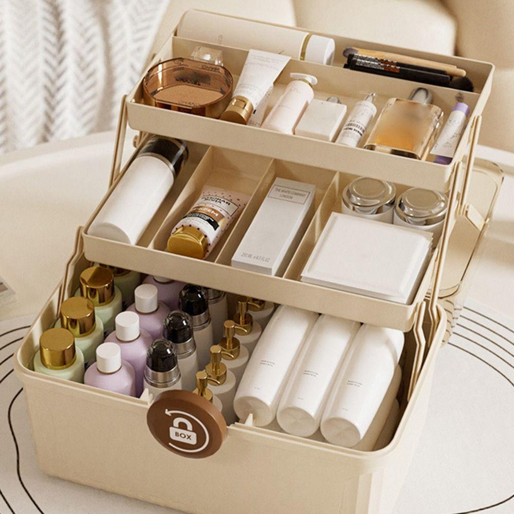 Large Capacity Medicine Box Multi-Layer Jewelry Nail Polish Organizer  Home